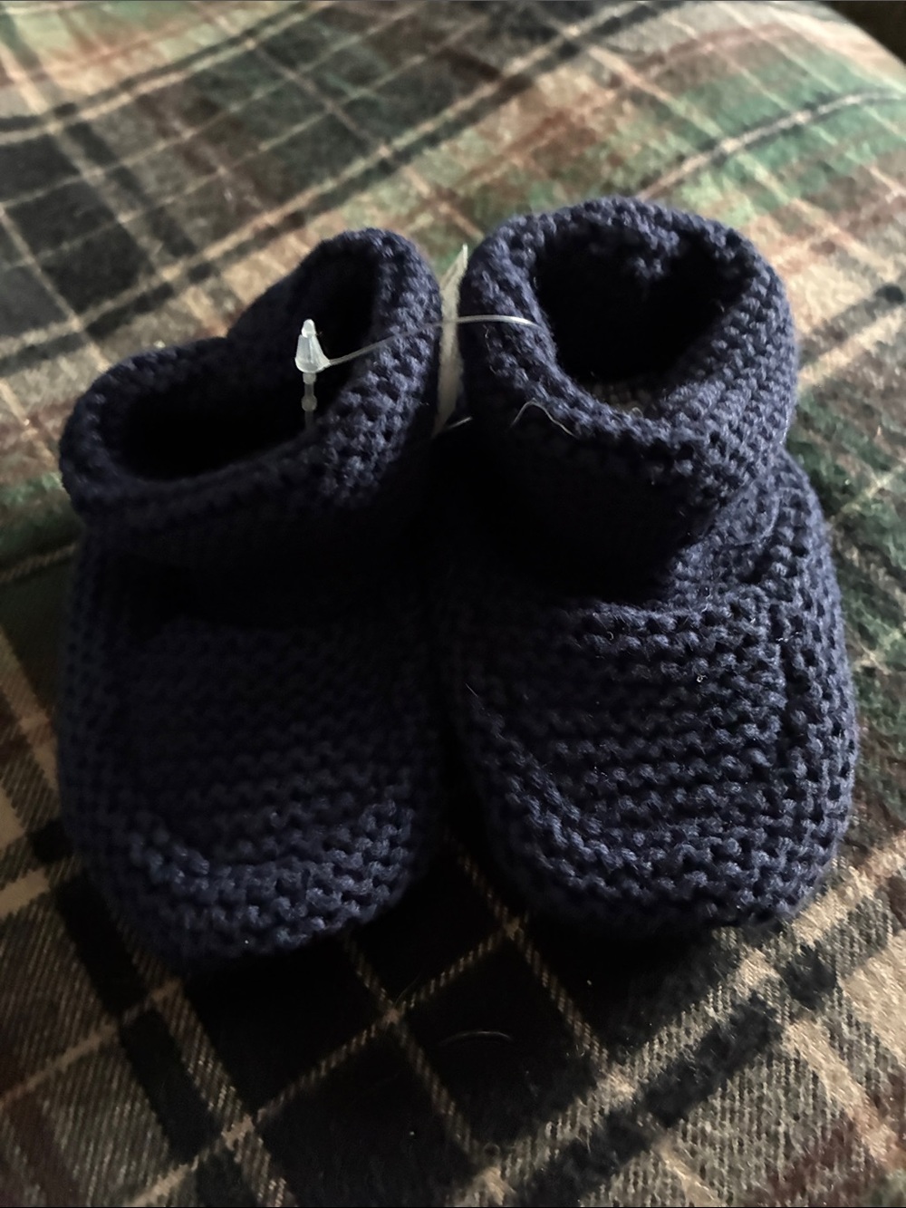 GAP Baby Knit Booties in Navy Blue